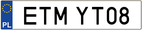 Trailer License Plate